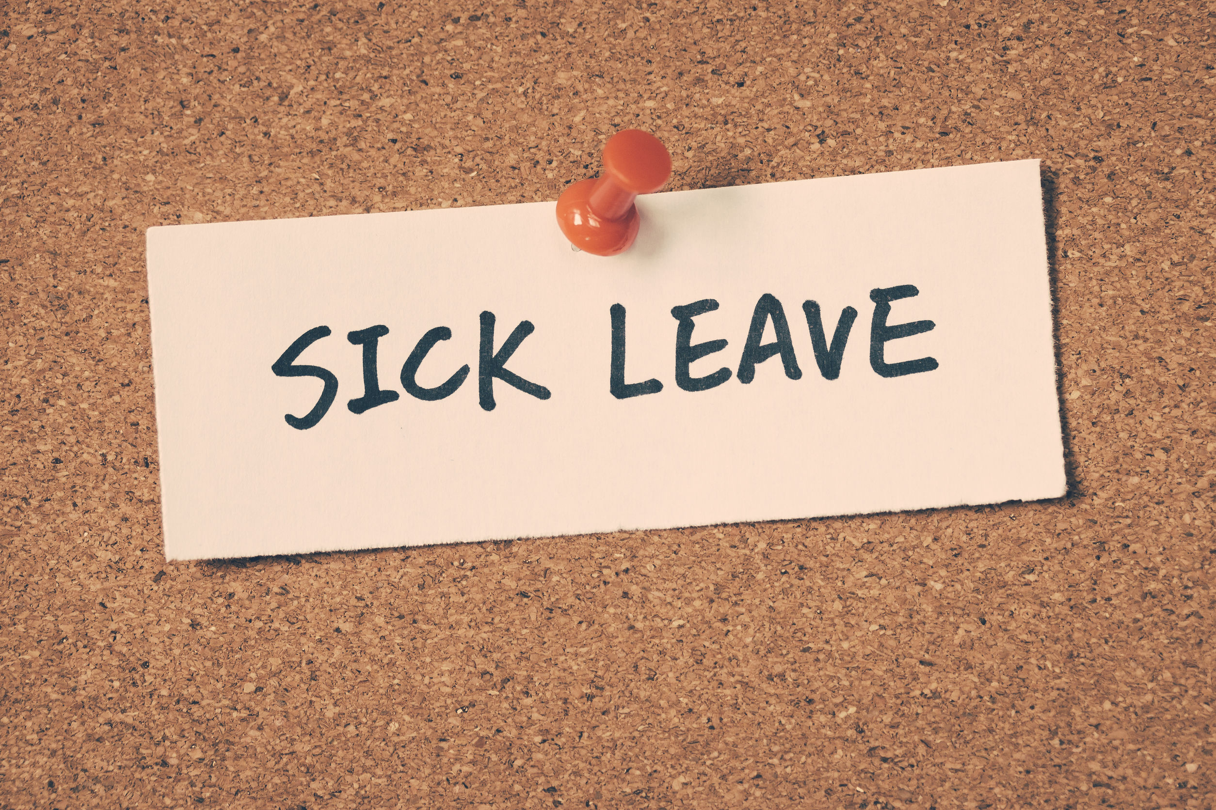 Photo of a sick leave notice